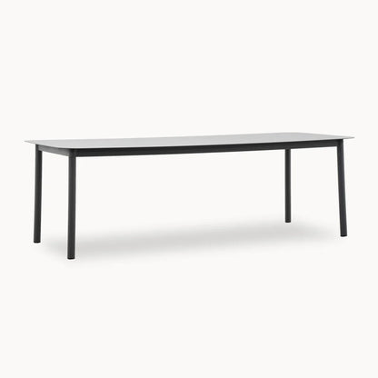 Monti 8 Seat Aluminium Wood Dining Set - Rectangular Table in Graphite Grey