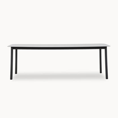 Monti 8 Seat Aluminium Wood Dining Set - Rectangular Table in Graphite Grey