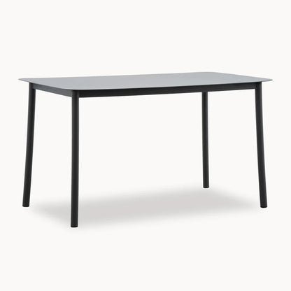 Monti 6 Seat Aluminium Wood High Dining Set - Rectangular Table in Graphite Grey