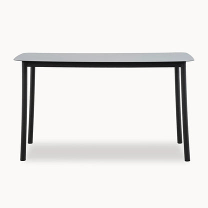 Monti 6 Seat Aluminium Wood High Dining Set - Rectangular Table in Graphite Grey