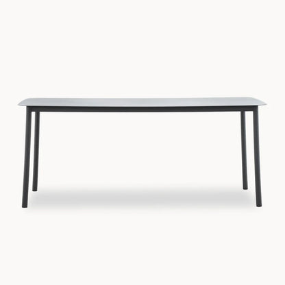 Monti 8 Seat Aluminium Wood High Dining Set - Rectangular Table in Graphite Grey