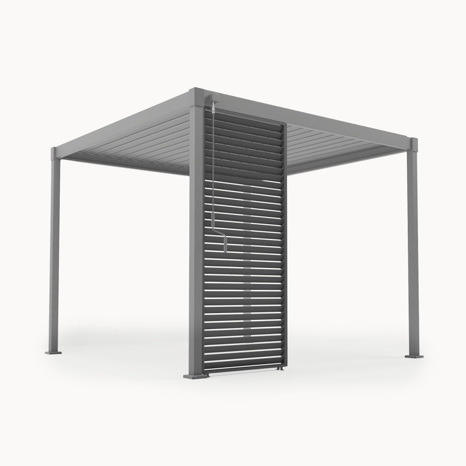Proteus Lite Metal Louvre Side Panel - 1.0m x Single Panel in Graphite Grey
