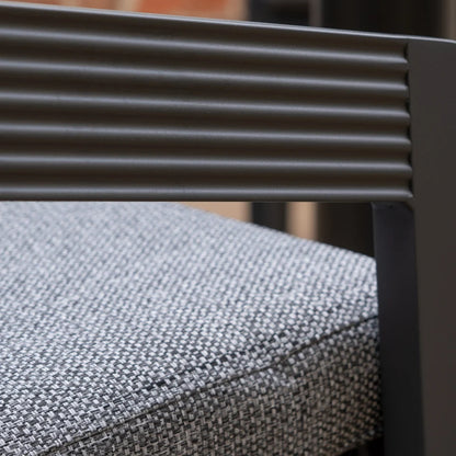 Millie 2 Seat Round Aluminium Bistro Set in Graphite Grey