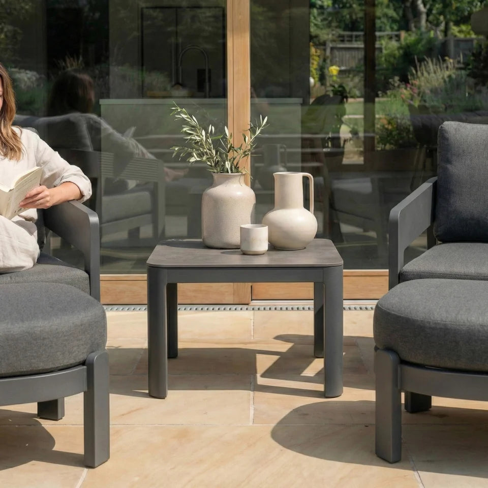 Millie Aluminium 5 Piece Lounging Set in Graphite Grey
