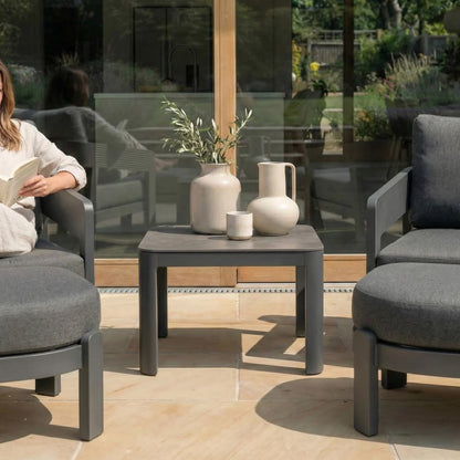 Millie Aluminium 5 Piece Lounging Set in Graphite Grey