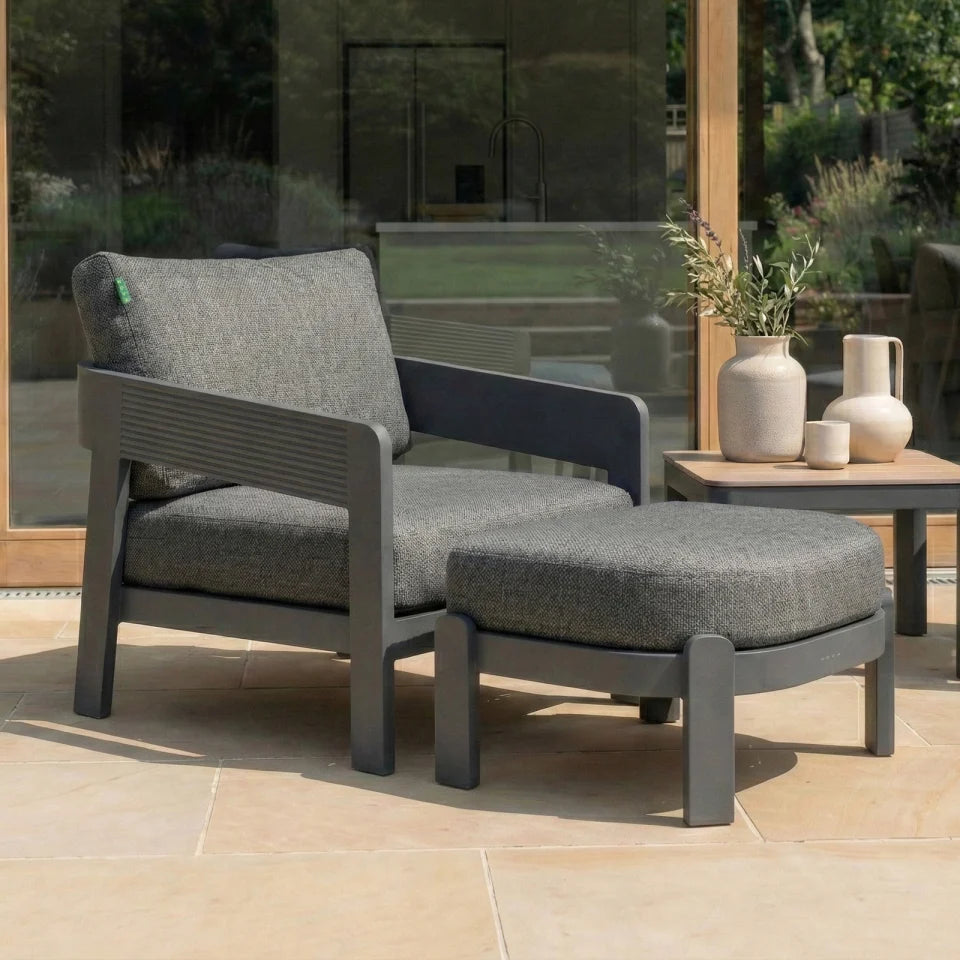 Millie Aluminium 5 Piece Lounging Set in Graphite Grey