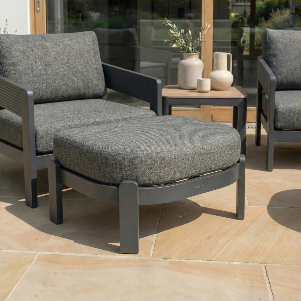 Millie Aluminium 5 Piece Lounging Set in Graphite Grey