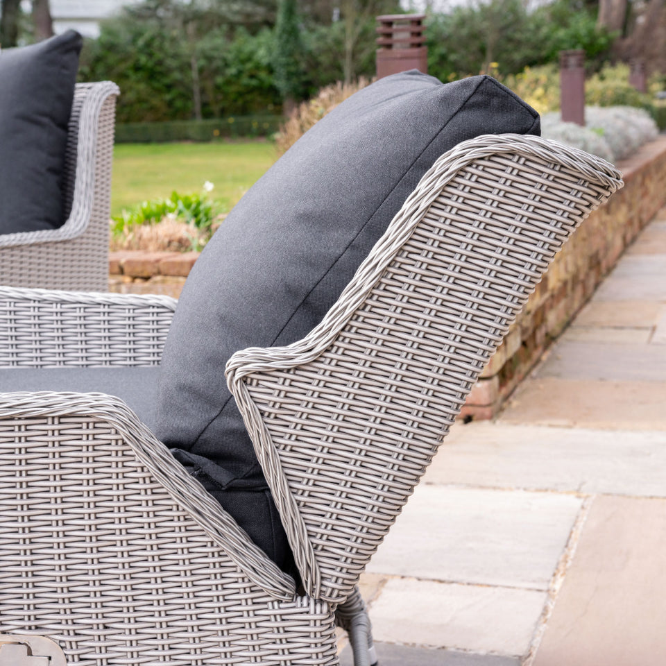 Talia Grande Rattan 3 Seater Sofa Set Lounging Set in White Wash