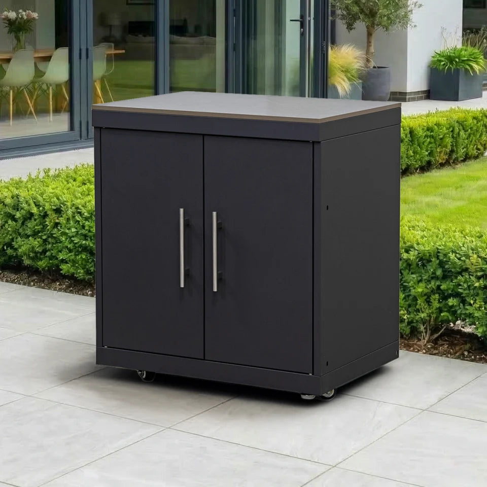 Riley Outdoor Kitchen Double Cupboard Modular Unit - Graphite Grey