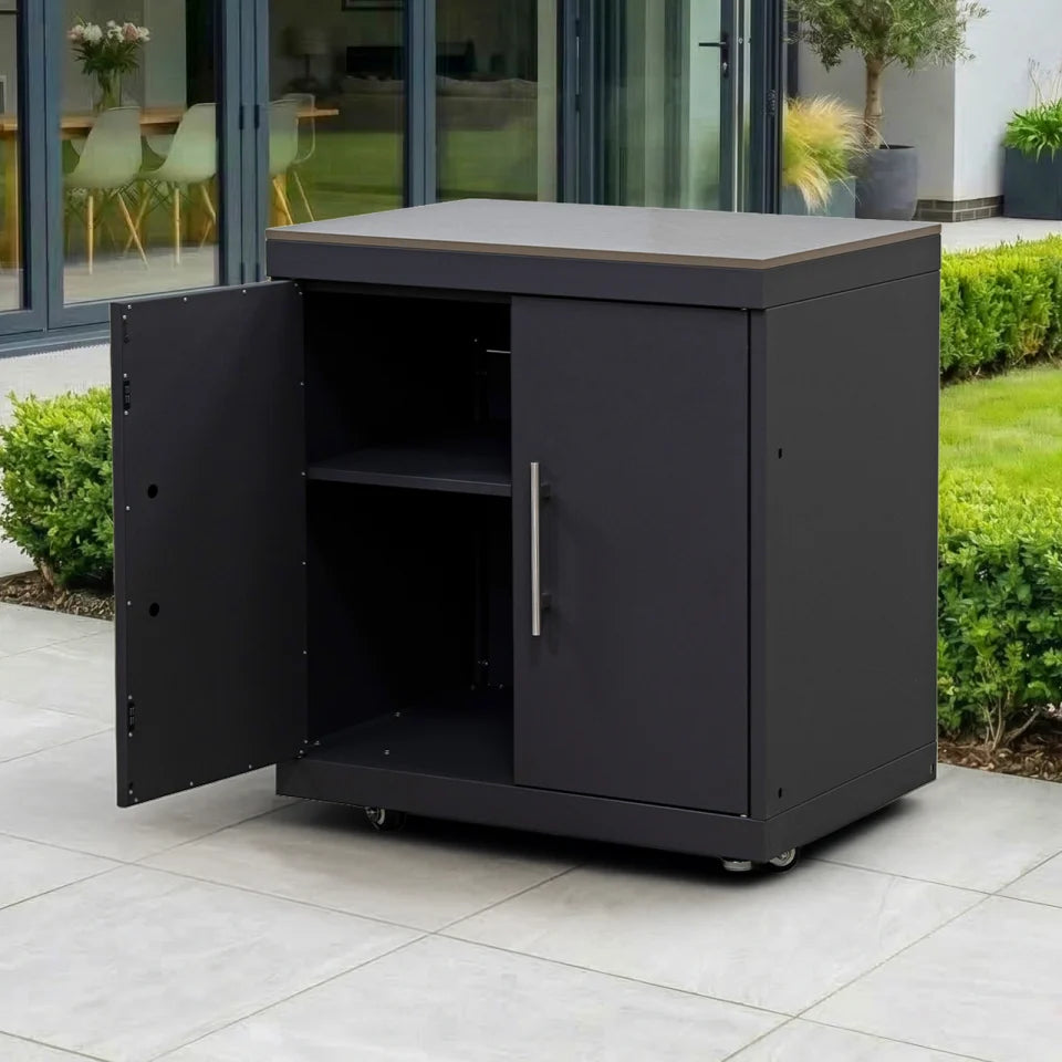 Riley Outdoor Kitchen Double Cupboard Modular Unit - Graphite Grey