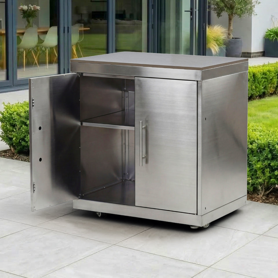 Stanley Outdoor Kitchen Double Cupboard Modular Unit - Stainless Steel