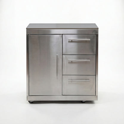 Stanley Outdoor Kitchen Cupboard &amp; Drawer Modular Unit - Stainless Steel