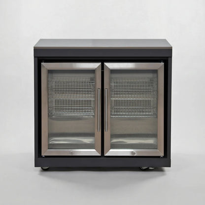 Riley Outdoor Kitchen Double Fridge Unit - Graphite Grey