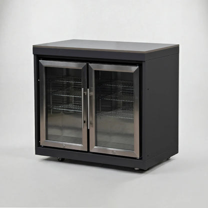Riley Outdoor Kitchen Double Fridge Unit - Graphite Grey
