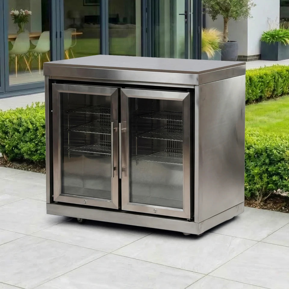 Stanley Outdoor Kitchen Double Fridge Unit - Stainless Steel
