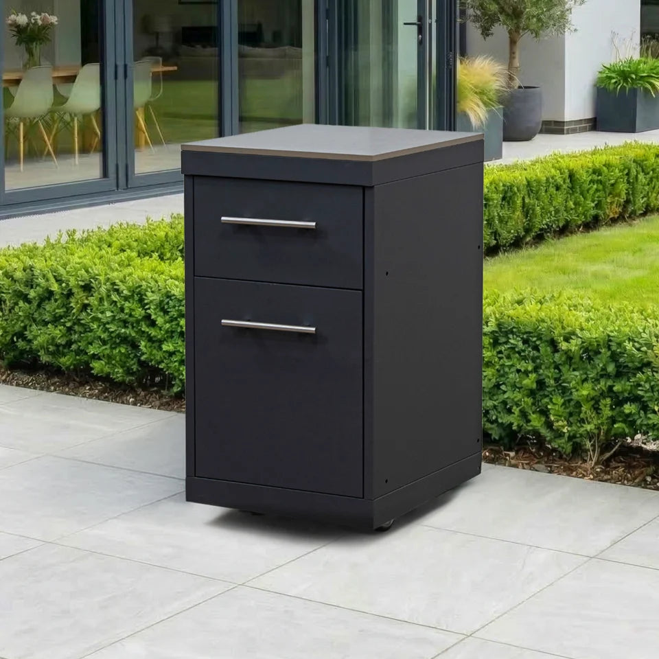 Riley Outdoor Kitchen Double Drawer Modular Unit - Graphite Grey