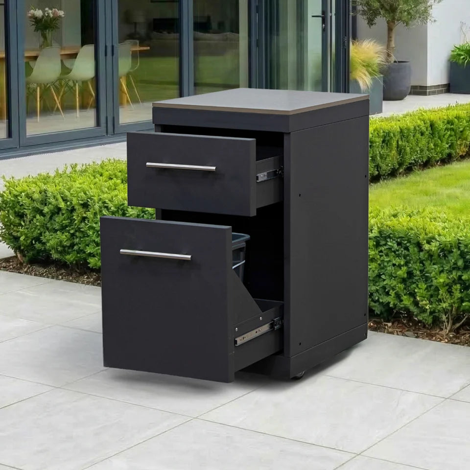 Riley Outdoor Kitchen Double Drawer Modular Unit - Graphite Grey
