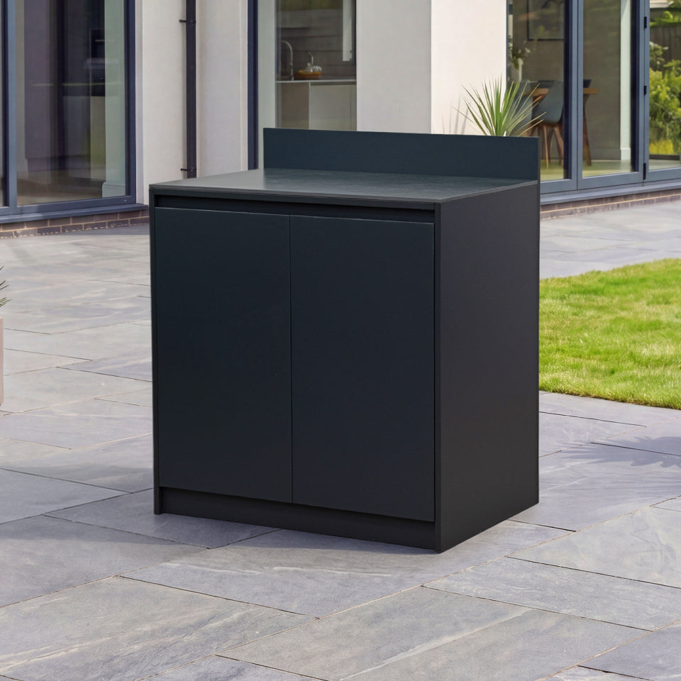 Oakley Outdoor Kitchen Double Cupboard Modular Unit - Graphite Grey