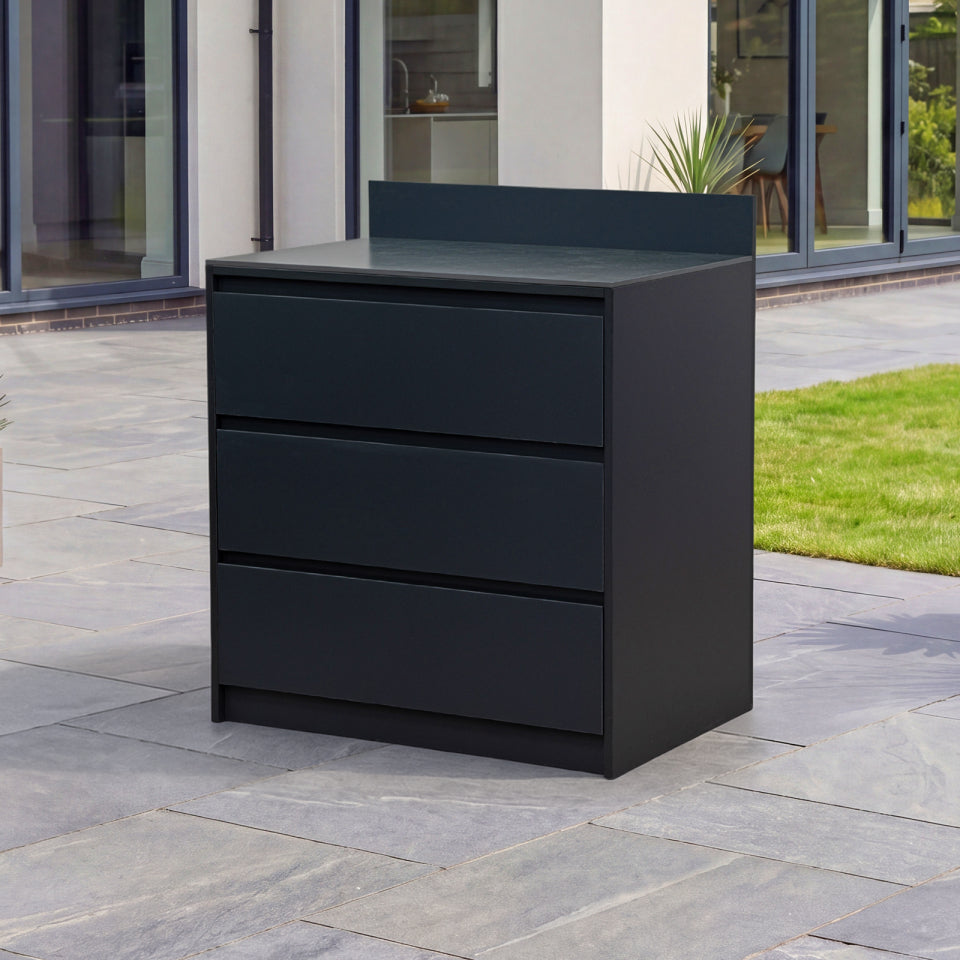 Oakley Outdoor Kitchen Triple Drawer Modular Unit - Graphite Grey