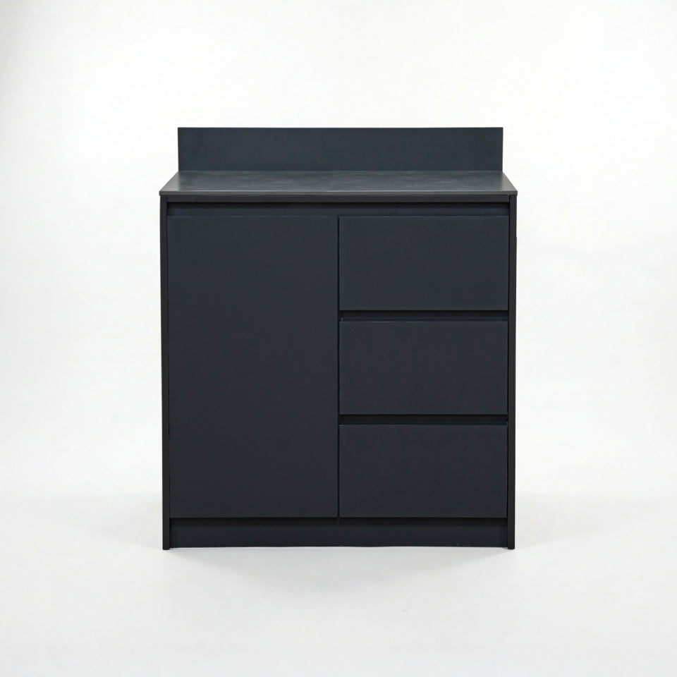 Oakley Outdoor Kitchen Cupboard &amp; Triple Drawer Modular Unit - Graphite Grey
