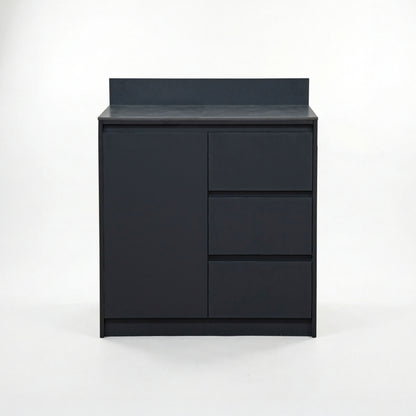 Oakley Outdoor Kitchen Cupboard &amp; Triple Drawer Modular Unit - Graphite Grey