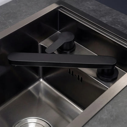 Oakley Outdoor Kitchen Cupboard &amp; Triple Drawer with Sink &amp; Foldable Tap Modular Unit - Graphite Grey