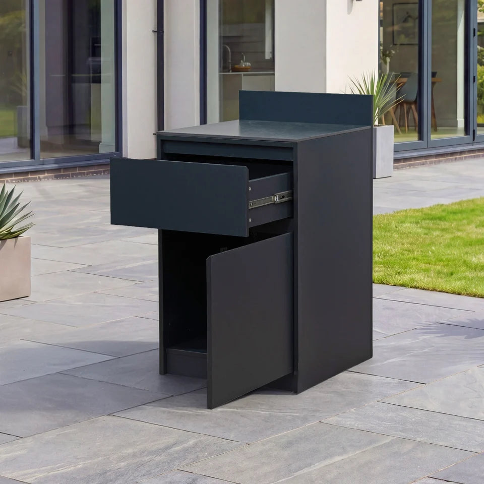 Oakley Outdoor Kitchen Drawer &amp; Cupboard Modular Unit - Graphite Grey