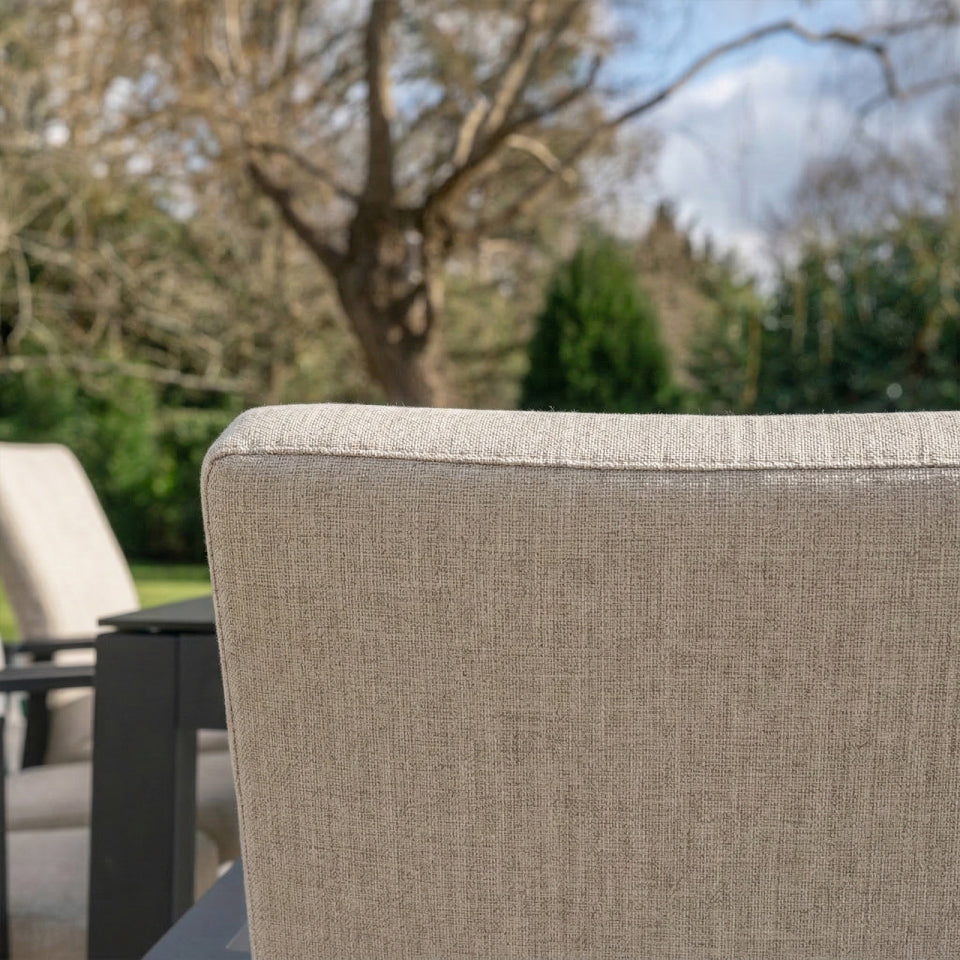 Ralph 8 Seat All Weather Fabric Aluminium Dining Set - Rectangular Table in Oatmeal