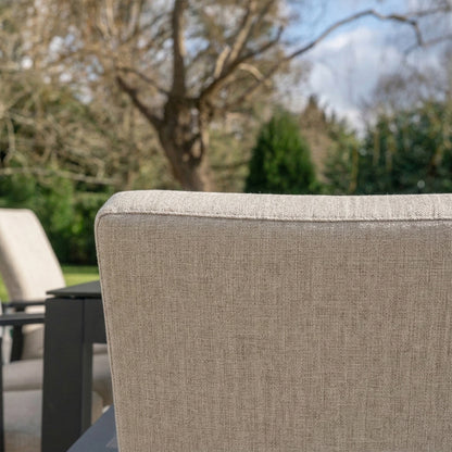 Ralph 8 Seat All Weather Fabric Aluminium Dining Set - Rectangular Table in Oatmeal
