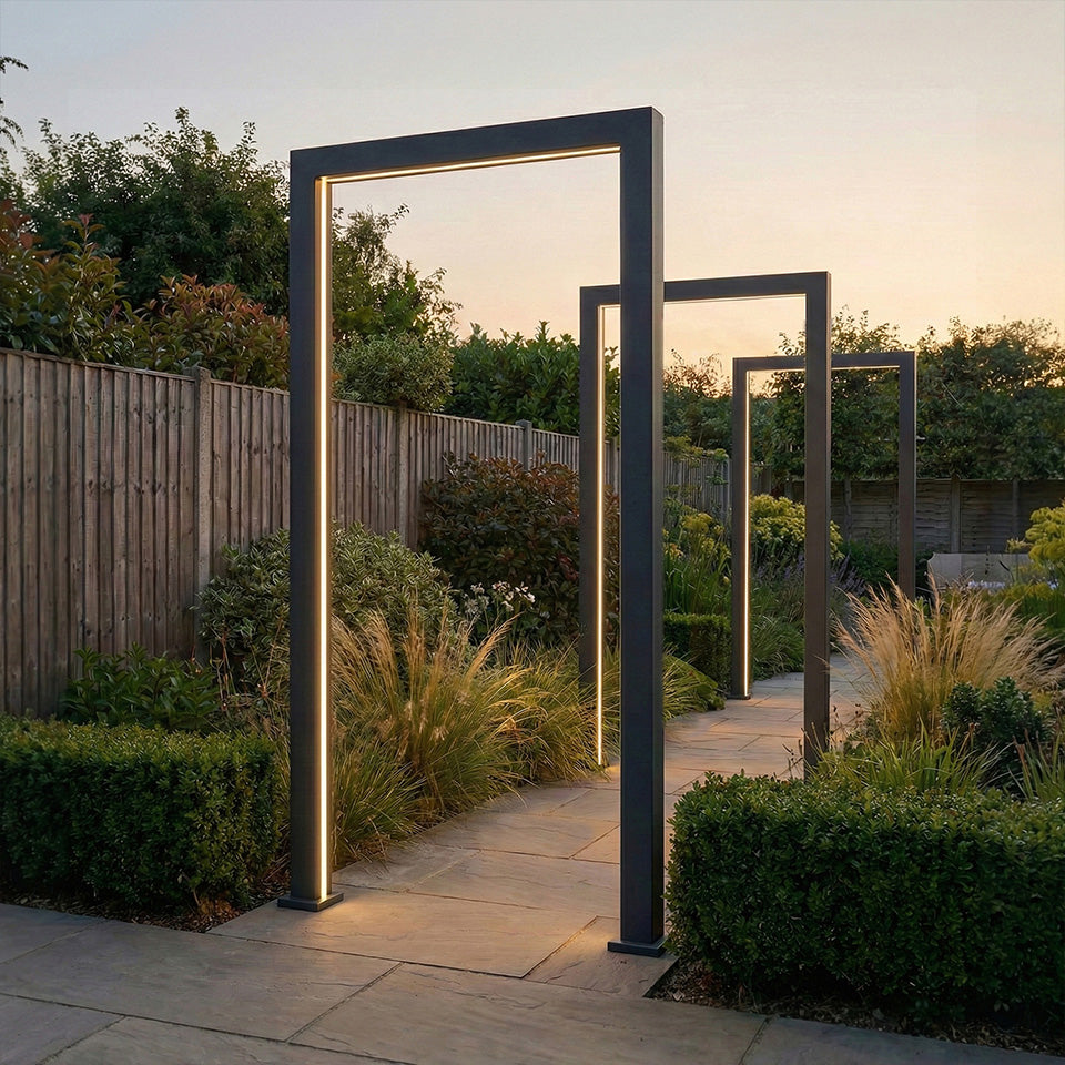 Legacy PergolArch Aluminium RGBW LED Garden Archway in Graphite Grey - 1.5m with Power Pack