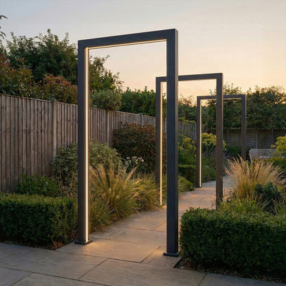 Legacy PergolArch Aluminium RGBW LED Garden Archway in Graphite Grey - 1.5m with Power Pack