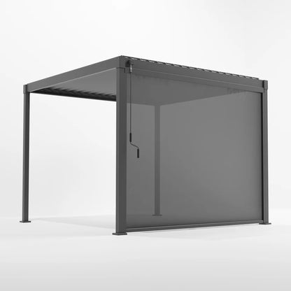 Shadow Texteline Side Screen - 3.0m in Graphite Grey