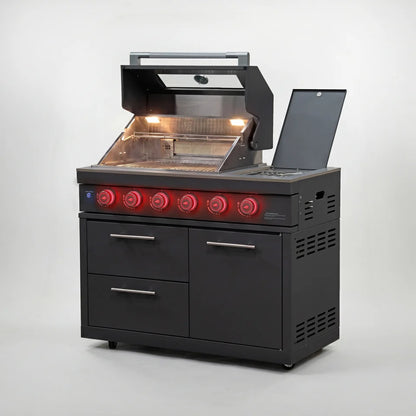 Riley Straight Outdoor Kitchen 4 Burner Gas BBQ S1998-A - Graphite Grey