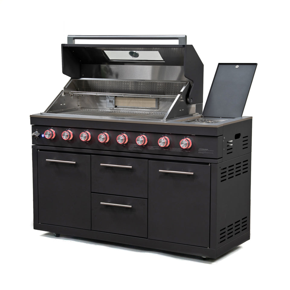 Riley Straight Outdoor Kitchen 6 Burner Gas BBQ S3018-A - Graphite Grey