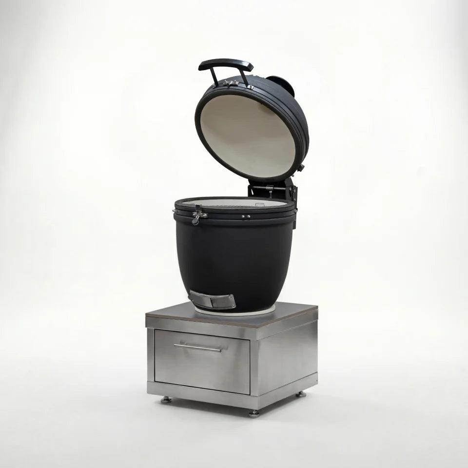 Stanley Straight Outdoor Kitchen Kamado Charcoal BBQ K1940-A - Stainless Steel