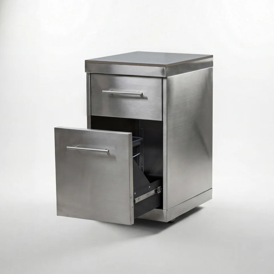 Stanley Straight Outdoor Kitchen Kamado Charcoal BBQ K1940-A - Stainless Steel
