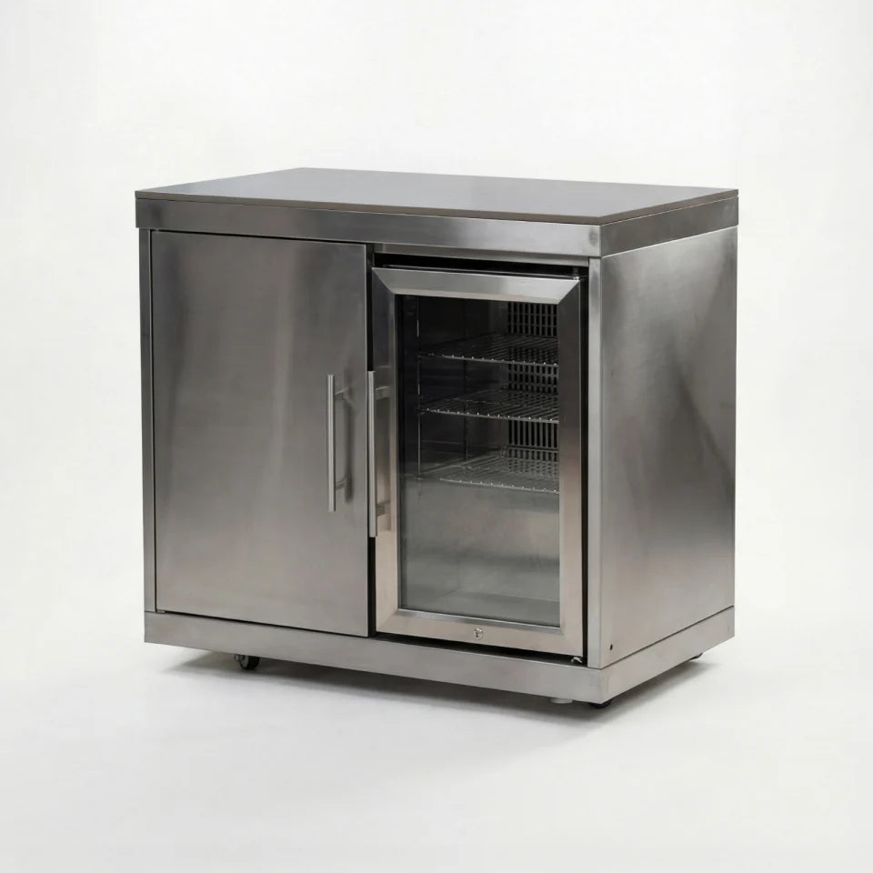 Stanley Straight Outdoor Kitchen Kamado Charcoal BBQ K2073-A - Stainless Steel