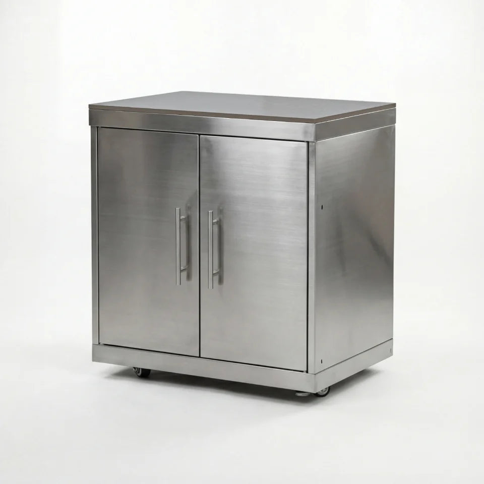 Stanley Straight Outdoor Kitchen Kamado Charcoal BBQ K2450-A - Stainless Steel