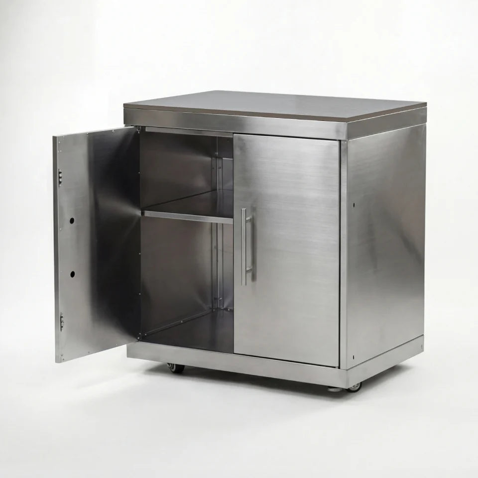 Stanley Straight Outdoor Kitchen Kamado Charcoal BBQ K2450-A - Stainless Steel