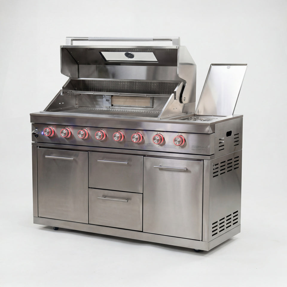 Stanley Straight Outdoor Kitchen 6 Burner Gas BBQ S3261-A - Stainless Steel
