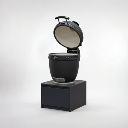 Oakley Straight Outdoor Kitchen Kamado Charcoal BBQ K2100-H - Graphite Grey