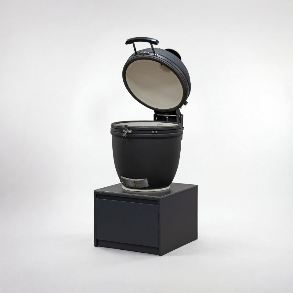 Oakley Straight Outdoor Kitchen Kamado Charcoal BBQ K2700-A - Graphite Grey