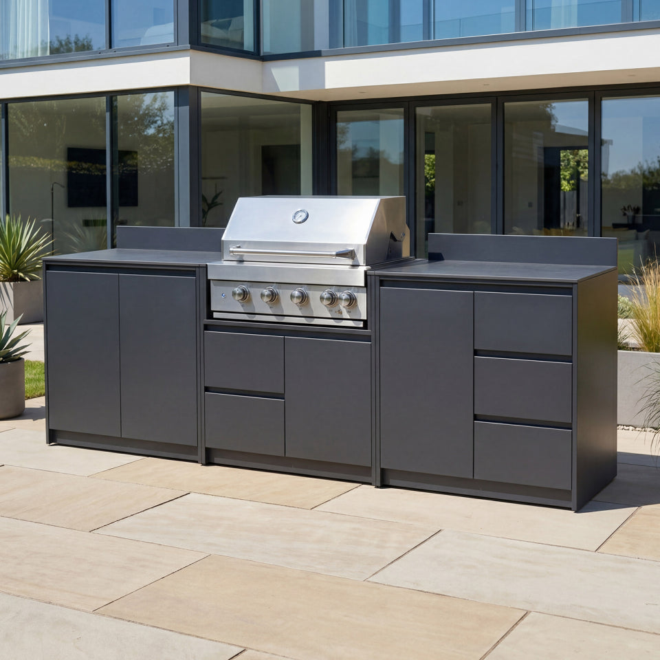 Oakley Straight Outdoor Kitchen 4 Burner Gas BBQ S2700