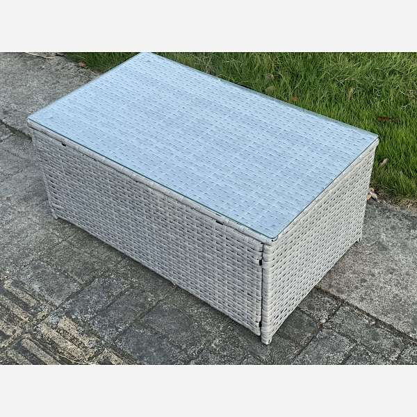 Rectangle rattan coffee table patio outdoor garden furniture Grey Brown Black