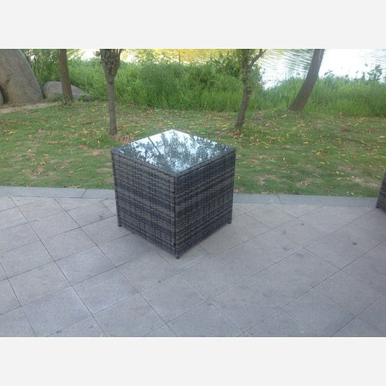 Rattan side coffee table Outdoor Garden Furniture patio furniture grey