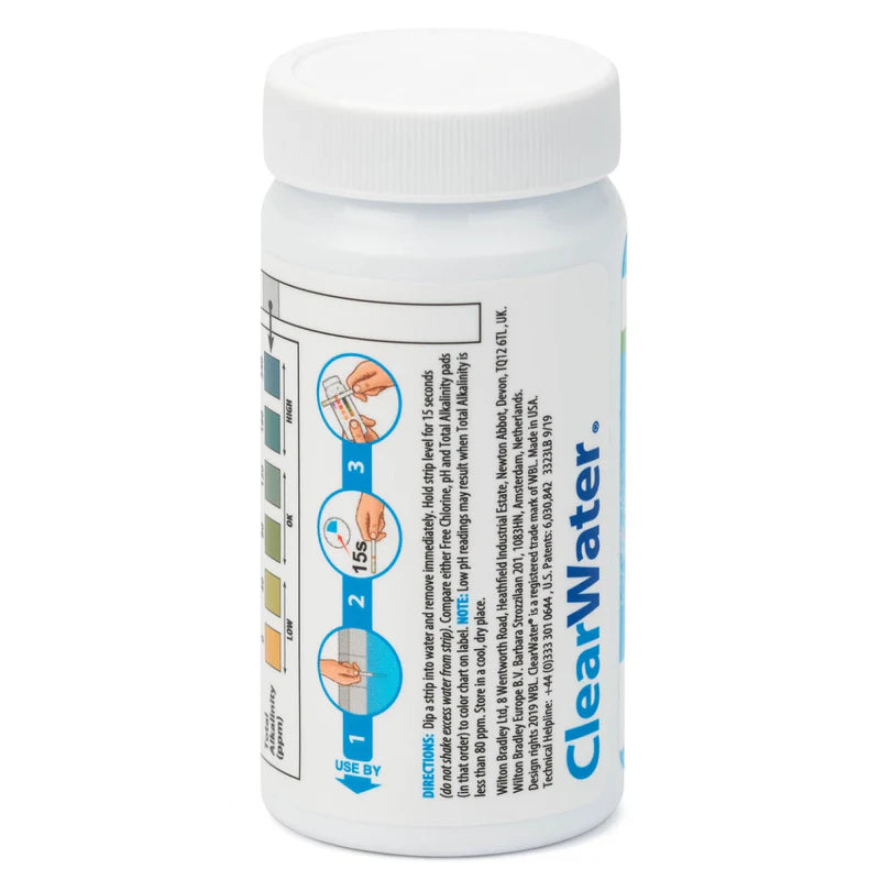 ClearWater 3-in-1 Hot Tub Test Strips x 50