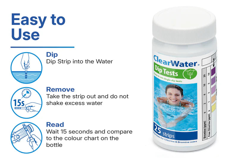 ClearWater 4-in-1 Hot Tub Test Strips x 150