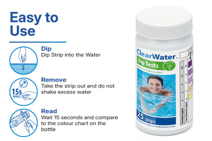 ClearWater 4-in-1 Hot Tub Test Strips x 150