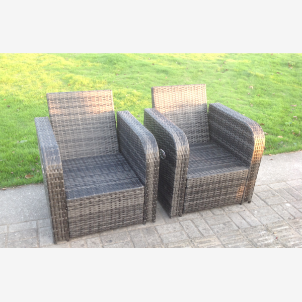 Rattan Garden Furniture Set Adjustable Chair Sofa Double Love Seat 2 Seater Sofa Oblong Black Glass Dining Table