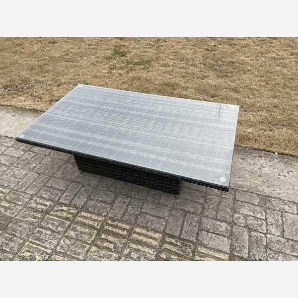 High Back Rattan Garden Furniture Sets Rising Table Dark Grey Mix 2 Options